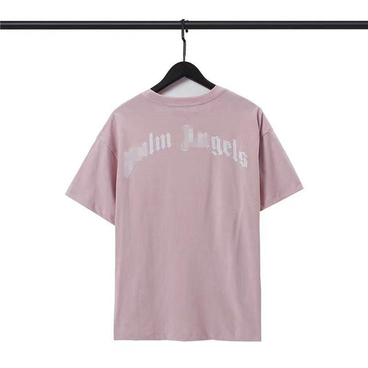 Palm Angels T Shirts Broken Bear Printed round Neck Short Sleeve T-shirt
