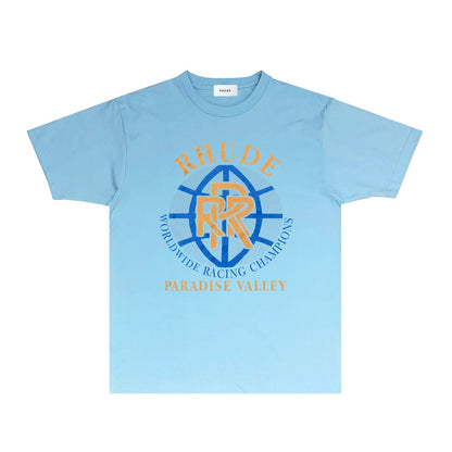 Rhude T Shirts Printed Trendy Pure Cotton