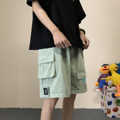 Men Beach Shorts Multi-Pocket Casual Beach Shorts