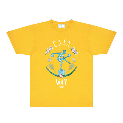 Casablanca T Shirts Fashion Print Street