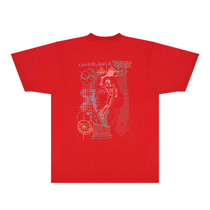 Casablanca T Shirts Fashion Print Street