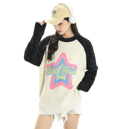 Women Sweater Soft Idle Style Coral Fleece Sweater
