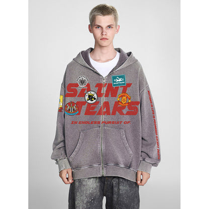Unisex Hoodies Saint Michael Old Loose Sweater