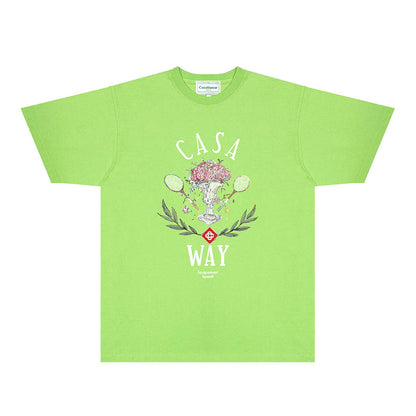 Casablanca T Shirts Fashion Print Street