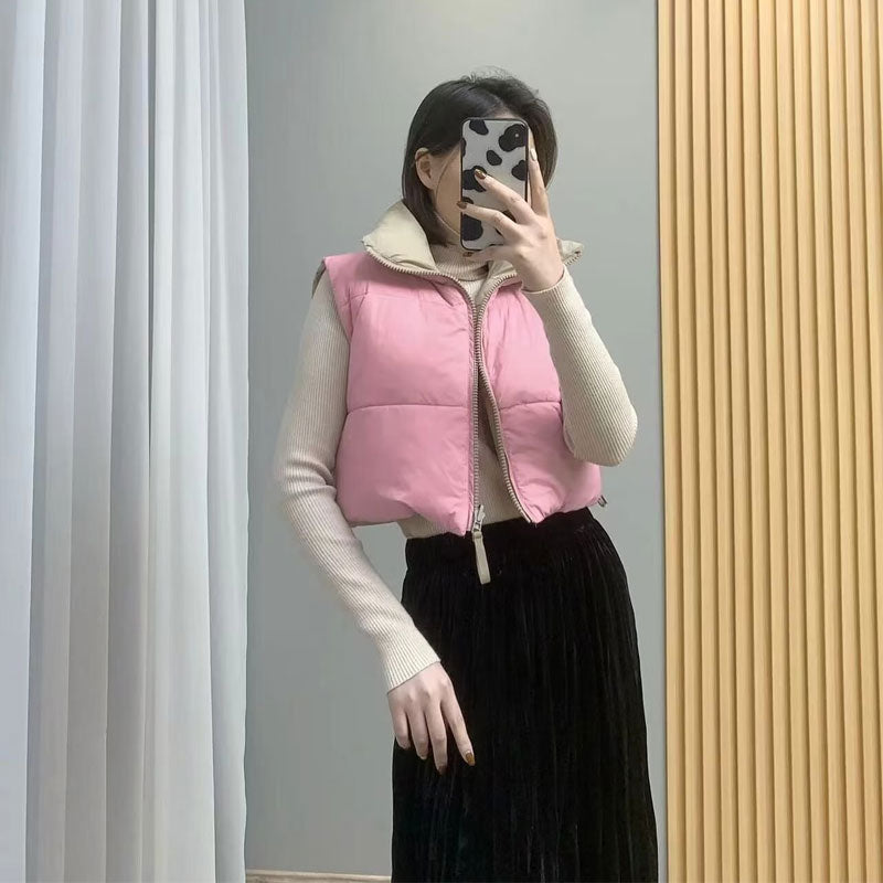 Women Cotton Coat Two-Sided Vest