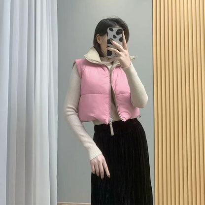 Women Cotton Coat Two-Sided Vest
