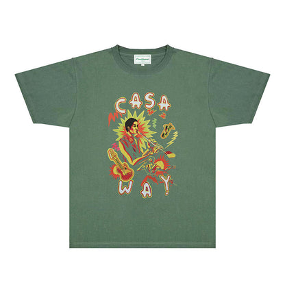Casablanca T Shirts Fashion Print Street
