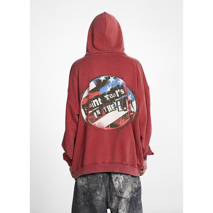 Unisex Hoodies Saint Michael United States Flag Face Mask Hoodie