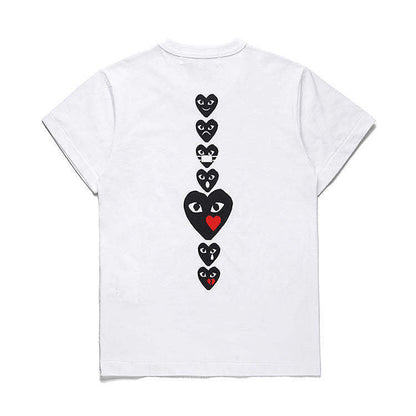 CDG Be Kind T Shirt Short Sleeve Peach Heart Unisex Wear Cotton T-shirt