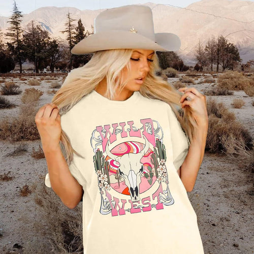 Western Shirts Women Wild West T Shirt Rodeo Cowgirl Outfits