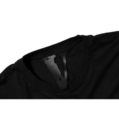 Vlone T Shirts Cartoon Character Eye Print Short Sleeve T-shirt Men's and Women's Large V Loose Half Sleeve