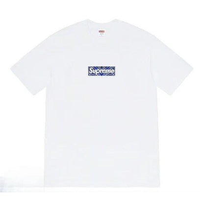 Supreme Men's Alphabet Cartoon Printed Cotton T-shirt Couple