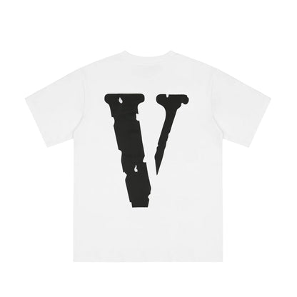 Vlone T Shirts Friends Nurse Large V Printed Short Sleeve T-shirt Men's and Women's High Street BF Half Sleeve