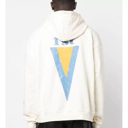 Rhude Hoodie Speedboat Plaid Sleeve Vintage Printed Hooded Sweater Jacket