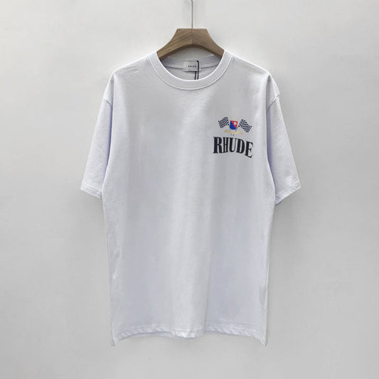 Rhude T Shirt Limited Rhude Hip Hop Loose round Neck Short Sleeve T-shirt