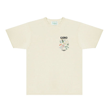 Casablanca T Shirts Fashion Print Street