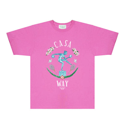 Casablanca T Shirts Fashion Print Street