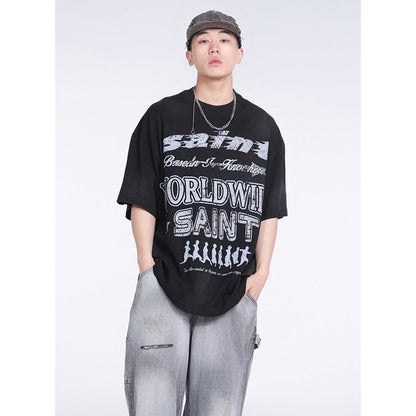 Unisex T-Shirts Saint Michael Fashion Loose Tee