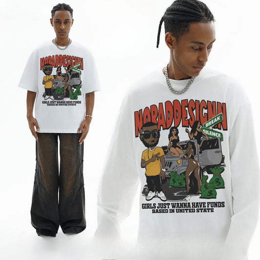 Vintage T-shirts short-sleeved t-shirts washed and old cotton t-shirts