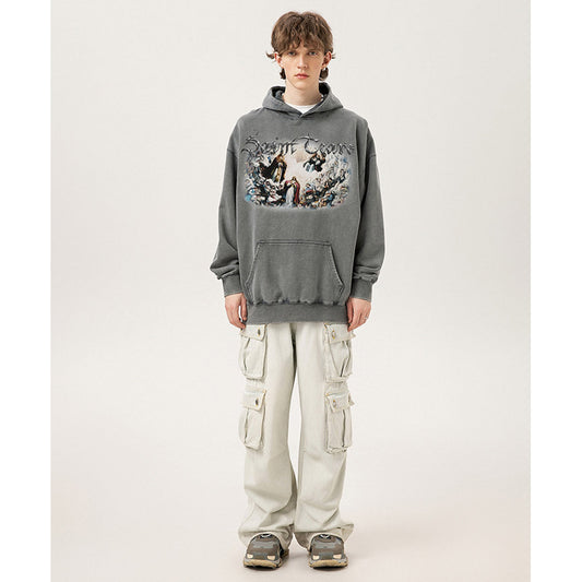 Unisex Hoodies Saint Michael Old Loose Hoodie