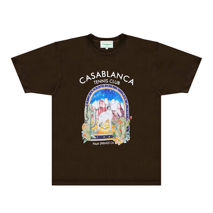 Casablanca T Shirts Fashion Print Street