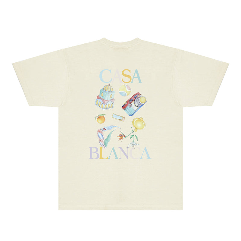 Casablanca T Shirts Fashion Print Street