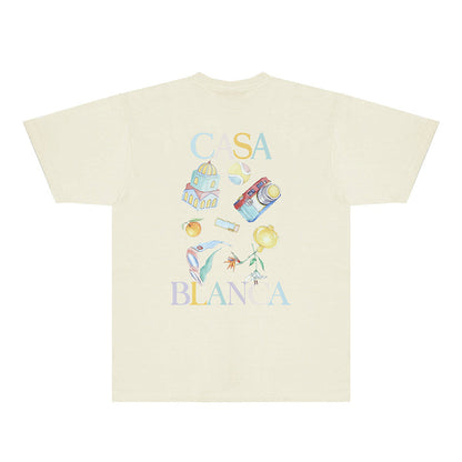 Casablanca T Shirts Fashion Print Street