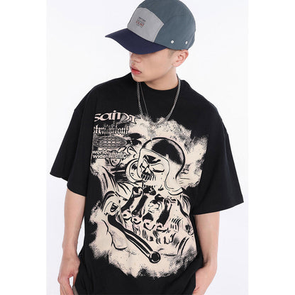 Unisex T-Shirts Saint Michael Vintage Comic Loose Short Sleeves