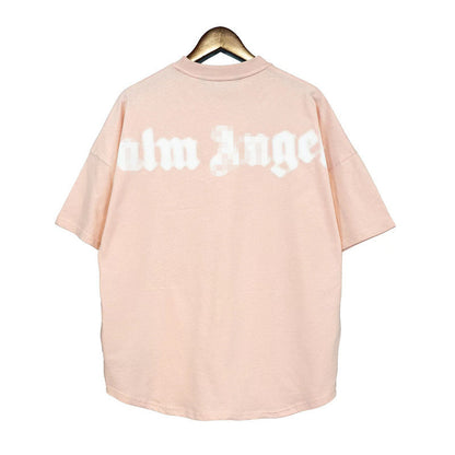 Palm Angels T Shirts Letter Short Sleeve T-shirt Men and Women Loose Half Sleeve