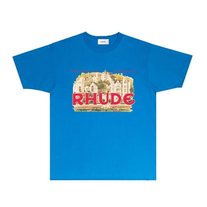 Rhude T Shirts Printed Trendy Pure Cotton