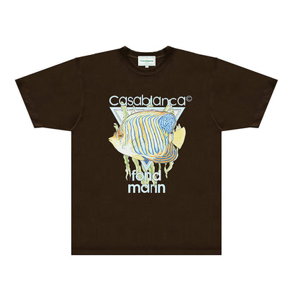 Casablanca T Shirts Fashion Print Street