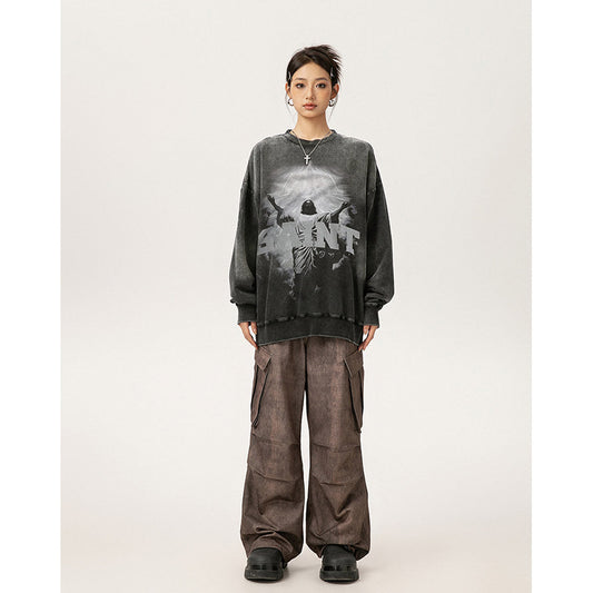 Unisex Hoodies Saint Michael Crew Neck Sweater