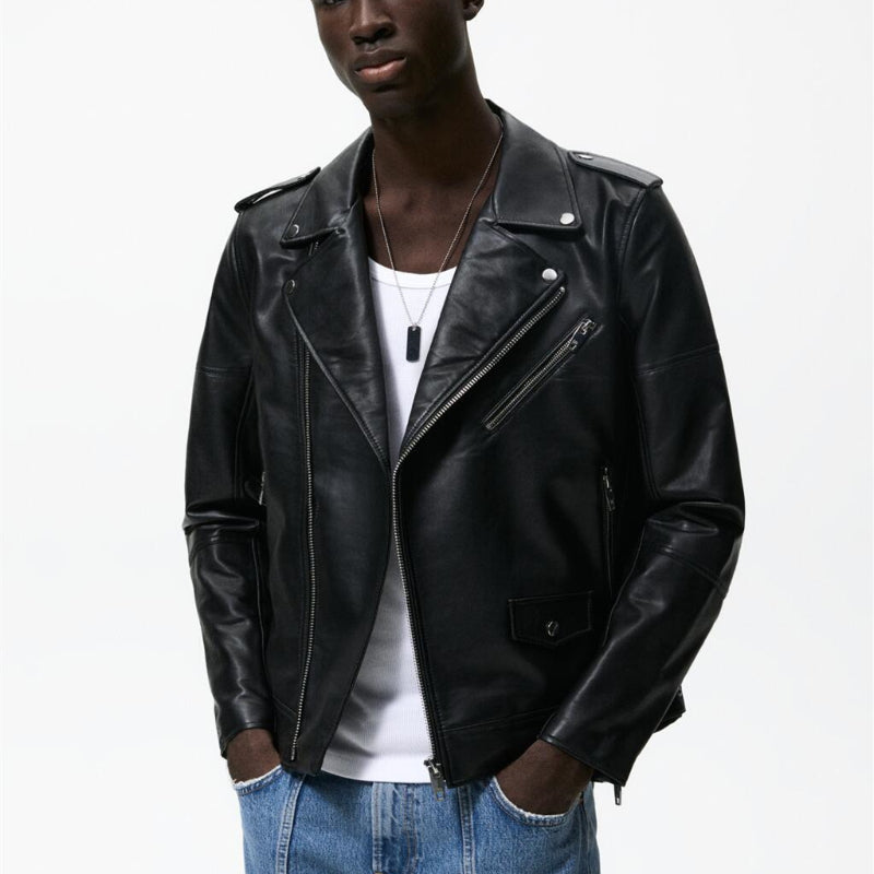 Men Motorcycle Jacket Faux Leather Motorcycle Jacket Jacket 3427/300