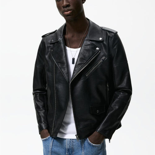 Men Motorcycle Jacket Faux Leather Motorcycle Jacket Jacket 3427/300