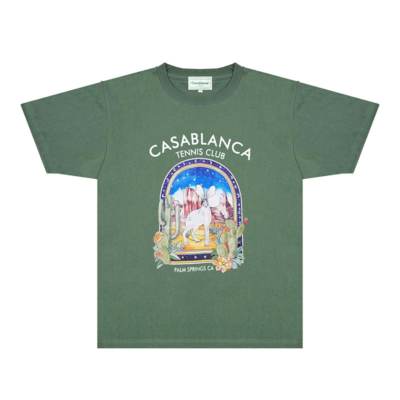 Casablanca T Shirts Fashion Print Street