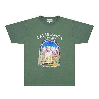 Casablanca T Shirts Fashion Print Street