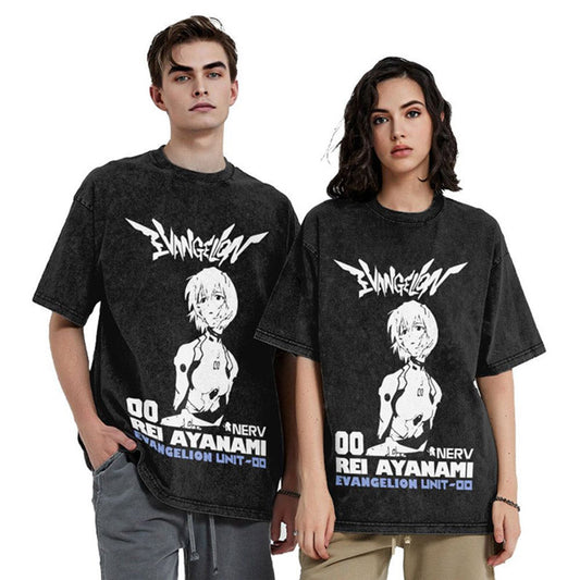 Neoned Genesised Evangelioned T-Shirt Vintage Anime Fashion