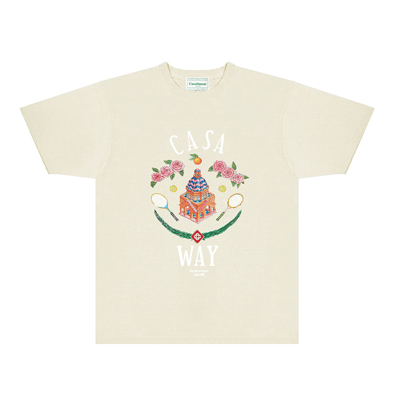 Casablanca T Shirts Fashion Print Street