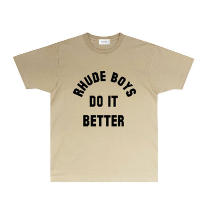 Rhude T Shirts Printed Trendy Pure Cotton
