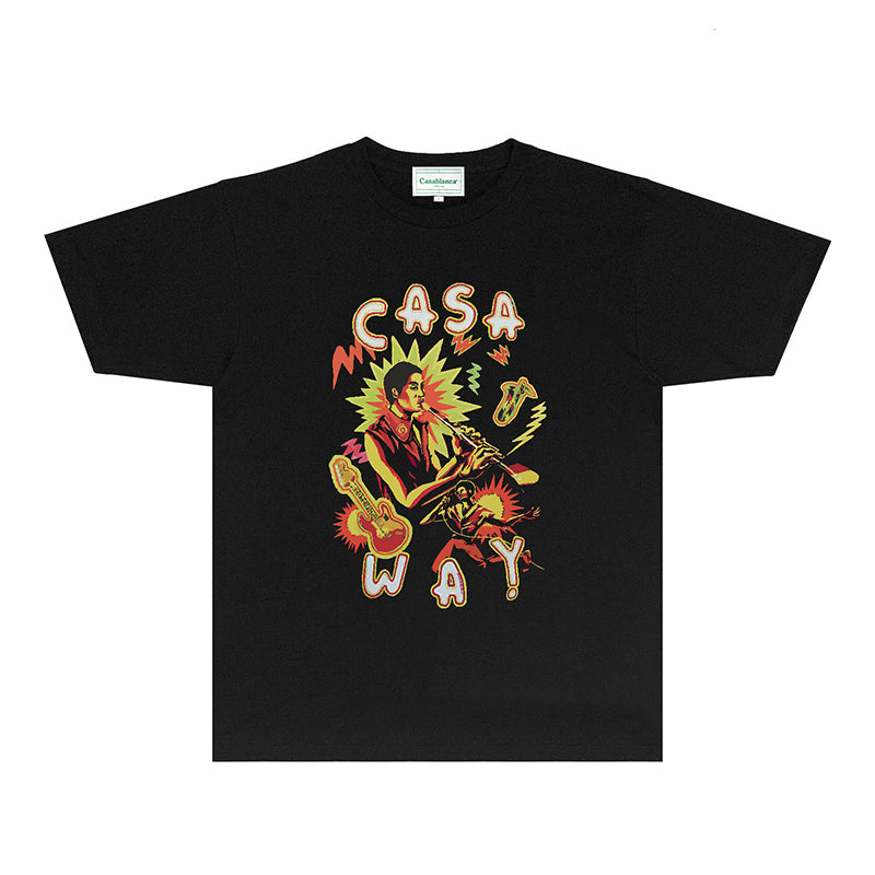 Casablanca T Shirts Fashion Print Street