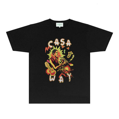 Casablanca T Shirts Fashion Print Street