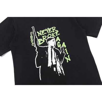 Vlone T Shirts Big V Figure Printing Stylish Loose Short Sleeve T-shirt Men and Women