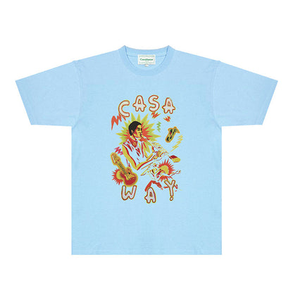 Casablanca T Shirts Fashion Print Street