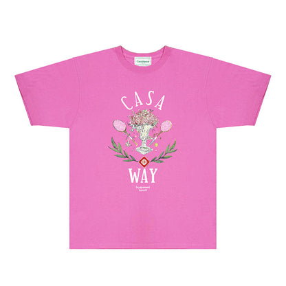 Casablanca T Shirts Fashion Print Street