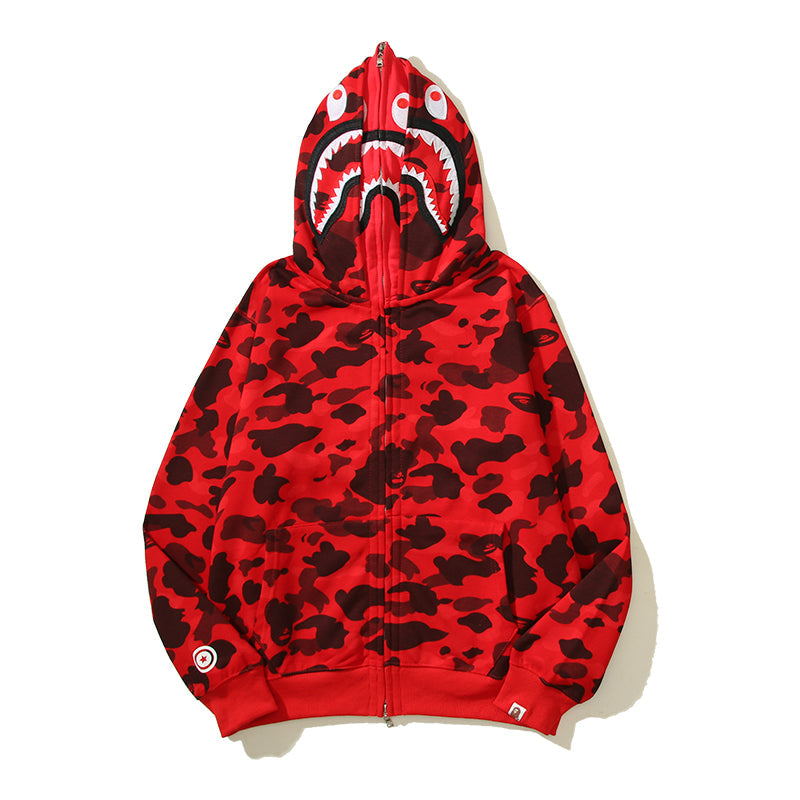 Multicolor Designer Shark Full Zip Up Unisex Y2K Style Streetwear Made with High-Quality Material