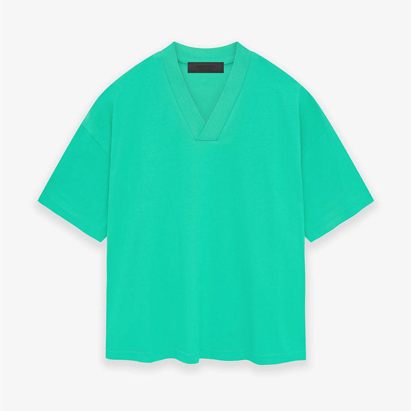 Fog Essentials T shirt Offset Logo Loose V-neck T shirt