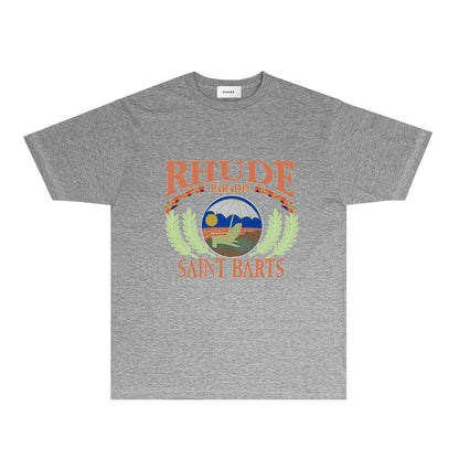 Rhude T Shirts Printed Trendy Pure Cotton