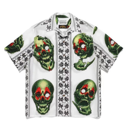 GUILTYPARTIES TIGER Shirts STUDIO Tattooed Skull, Short Sleeve Shirt