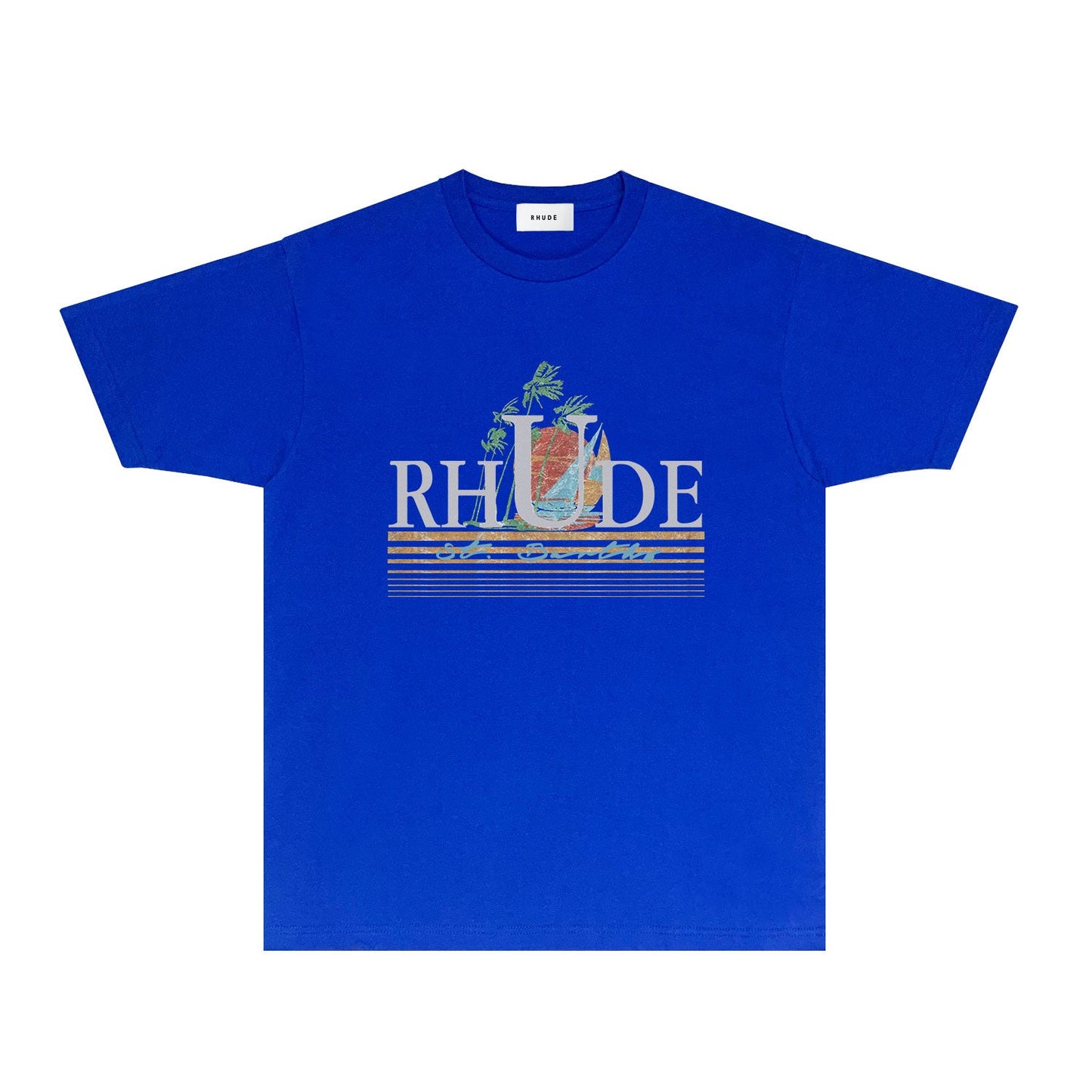 Rhude T Shirts Printed Trendy Pure Cotton