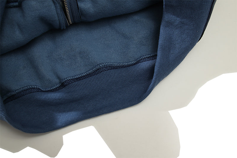 Striped Navy Designer Shark Full Zip Up Unisex Hoodie Y2K Style Streetwear Made with High-Quality Material
